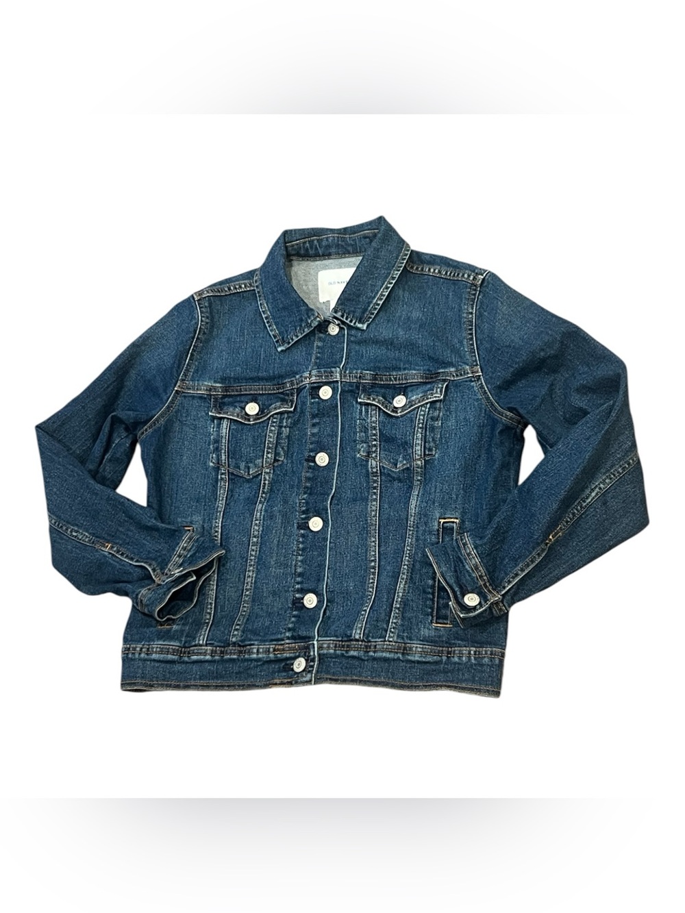 Old Navy Dark Blue Denim Jacket - Women's Classic Trucker Size Medium